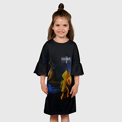 Платье клеш для девочки Little Nightmares длиннорукий, цвет: 3D-принт — фото 2