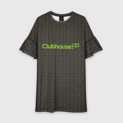 Платье клеш для девочки Clubhouse Gray, цвет: 3D-принт