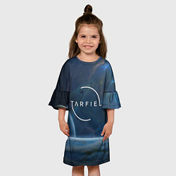 Платье клеш для девочки Starfield, цвет: 3D-принт — фото 2