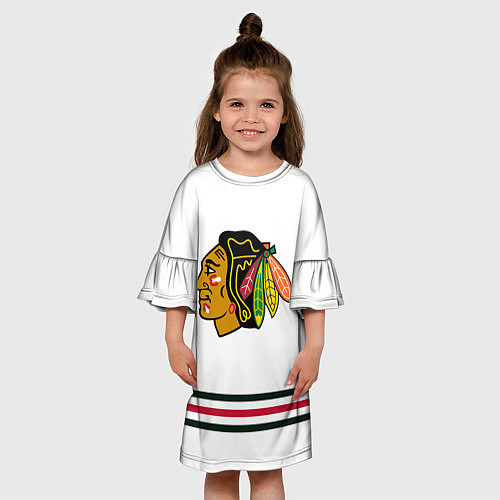 Детское платье Чикаго Блэкхокс Форма1 / 3D-принт – фото 3
