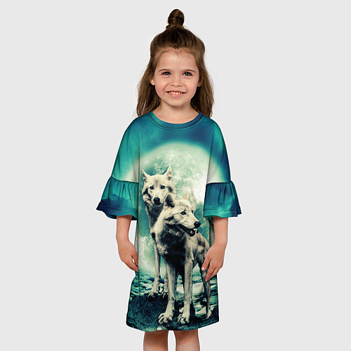 Детское платье Волки, пара / 3D-принт – фото 3