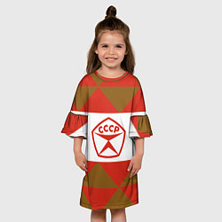 Платье клеш для девочки Советское печенье, цвет: 3D-принт — фото 2