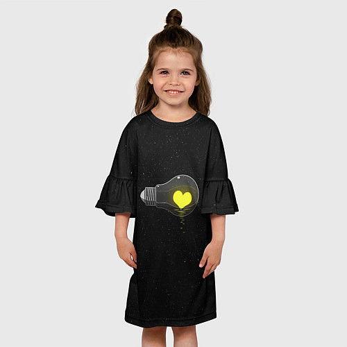 Детское платье Сердце в лампе / 3D-принт – фото 3