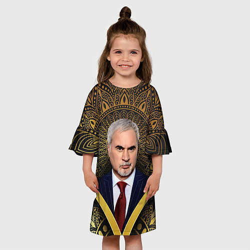 Детское платье Валерий Меладзе золото мандала / 3D-принт – фото 3