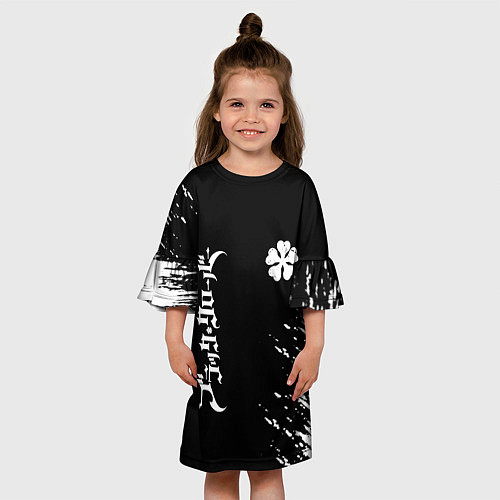 Детское платье Черный клевер / 3D-принт – фото 3
