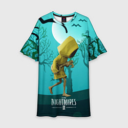 Платье клеш для девочки Little Nightmares 2, цвет: 3D-принт