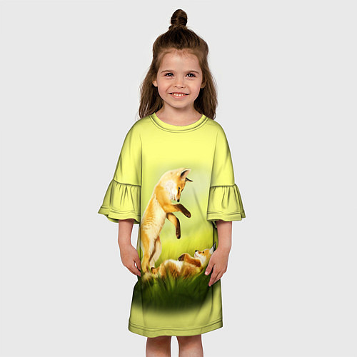 Детское платье Лисята / 3D-принт – фото 3
