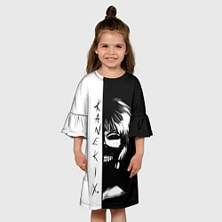 Платье клеш для девочки Kaneki X Tokyo Ghoul, цвет: 3D-принт — фото 2