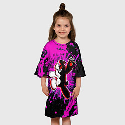 Платье клеш для девочки MONOKUMA PAINT, цвет: 3D-принт — фото 2