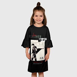 Платье клеш для девочки Леви Капитан Атака Титанов, цвет: 3D-принт — фото 2