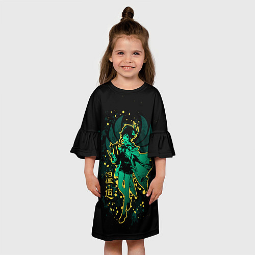 Детское платье GENSHIN IMPACT, ВЕНТИ / 3D-принт – фото 3