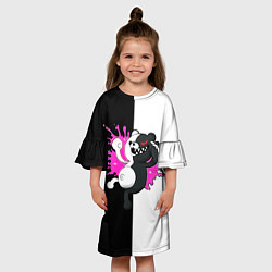 Платье клеш для девочки MONOKUMA, цвет: 3D-принт — фото 2