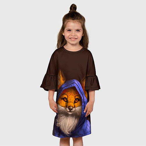 Детское платье Лисенок в капюшоне / 3D-принт – фото 3
