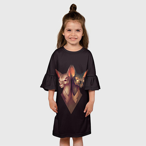 Детское платье Mystical Sphinxes / 3D-принт – фото 3