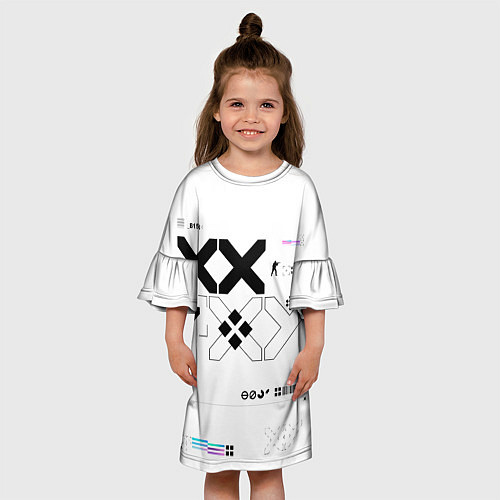 Детское платье Desert Eagle: Printstream White / 3D-принт – фото 3