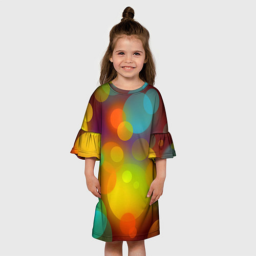 Детское платье Цветные блики / 3D-принт – фото 3
