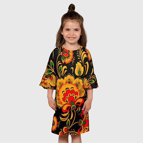 Детское платье Хохлома / 3D-принт – фото 3