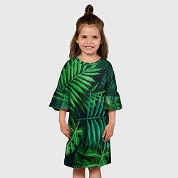Платье клеш для девочки Сочные тропики, цвет: 3D-принт — фото 2