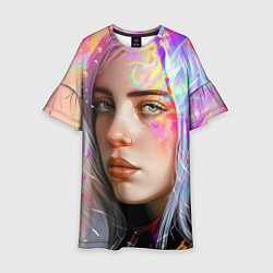 Платье клеш для девочки Billie Eilish, цвет: 3D-принт