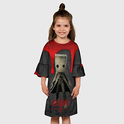 Платье клеш для девочки Little Nightmares 2 кровь, цвет: 3D-принт — фото 2