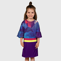 Платье клеш для девочки Геометрическая Абстракция, цвет: 3D-принт — фото 2