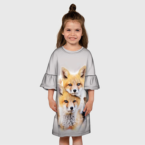 Детское платье Лисята / 3D-принт – фото 3