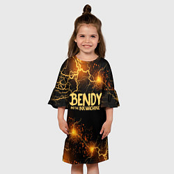 Платье клеш для девочки BENDY LOGO, цвет: 3D-принт — фото 2