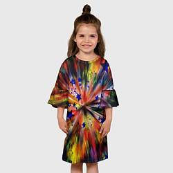 Платье клеш для девочки Звездный путь, цвет: 3D-принт — фото 2