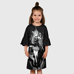 Платье клеш для девочки Ангелы смерти, цвет: 3D-принт — фото 2