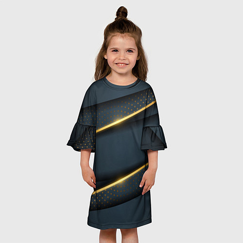 Детское платье 3D luxury gold / 3D-принт – фото 3
