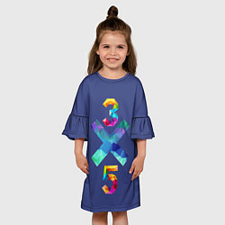 Платье клеш для девочки 3X5, цвет: 3D-принт — фото 2