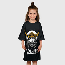 Платье клеш для девочки Valheim Viking, цвет: 3D-принт — фото 2