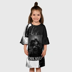 Платье клеш для девочки DARKSOULS ТЁМНЫЙ РЫЦАРЬ, цвет: 3D-принт — фото 2