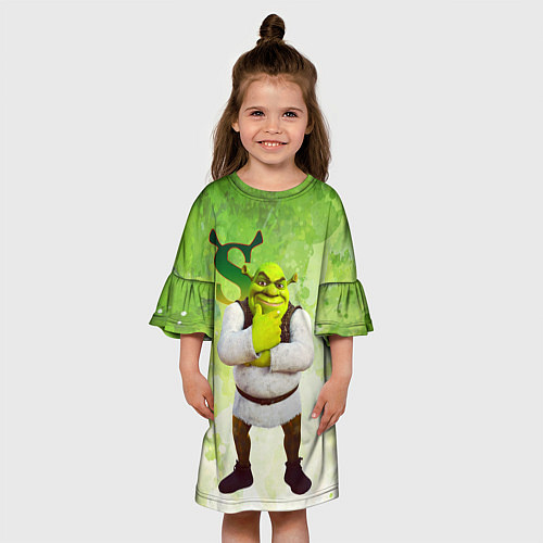 Детское платье Задумчивый Шрек / 3D-принт – фото 3