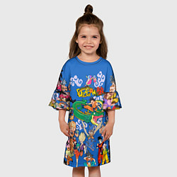 Платье клеш для девочки Dragon ball Super, цвет: 3D-принт — фото 2