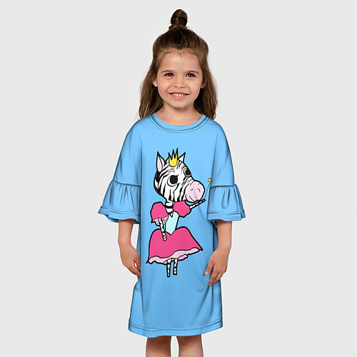 Детское платье Зебра / 3D-принт – фото 3