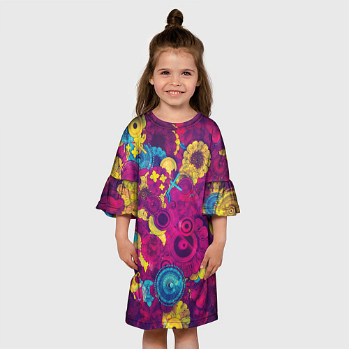 Детское платье PINK FLOW / 3D-принт – фото 3