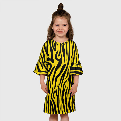 Детское платье Тигровые полоски / 3D-принт – фото 3