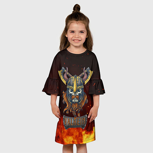 Детское платье Valheim Череп викинга / 3D-принт – фото 3