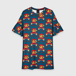 Платье клеш для девочки Марио, цвет: 3D-принт