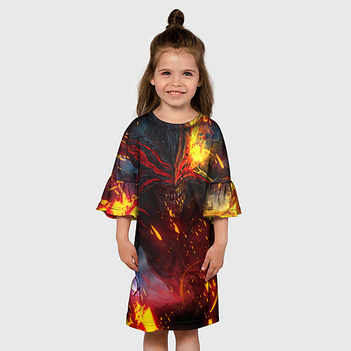 Детское платье Path of Exile Fire Demon Z / 3D-принт – фото 3