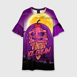 Платье клеш для девочки Мороженое зомби Ice Cream, цвет: 3D-принт