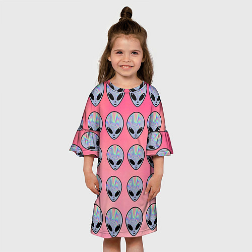 Детское платье Гламурные пришельцы / 3D-принт – фото 3