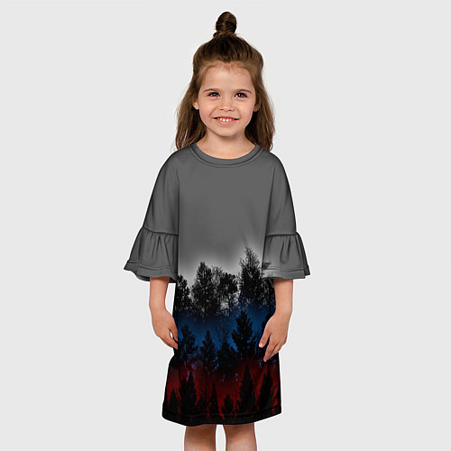 Детское платье Флаг из леса / 3D-принт – фото 3