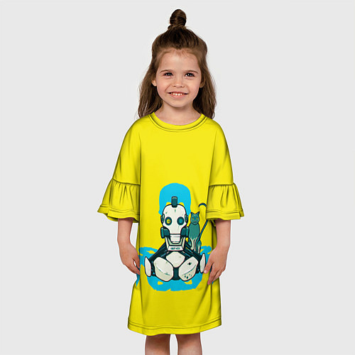 Детское платье Любовь, смерть и роботы / 3D-принт – фото 3