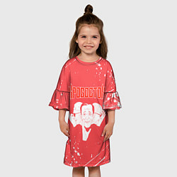 Платье клеш для девочки Кровосток Реп группа Z, цвет: 3D-принт — фото 2