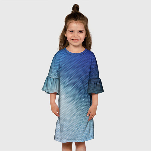Детское платье Текстура Оттенки льда / 3D-принт – фото 3