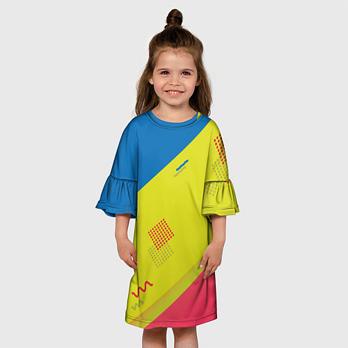 Детское платье Яркий стиль для лета / 3D-принт – фото 3
