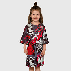 Платье клеш для девочки Неадекватное 3D, цвет: 3D-принт — фото 2