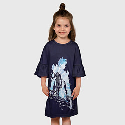 Платье клеш для девочки Сон Джин-Ву, цвет: 3D-принт — фото 2
